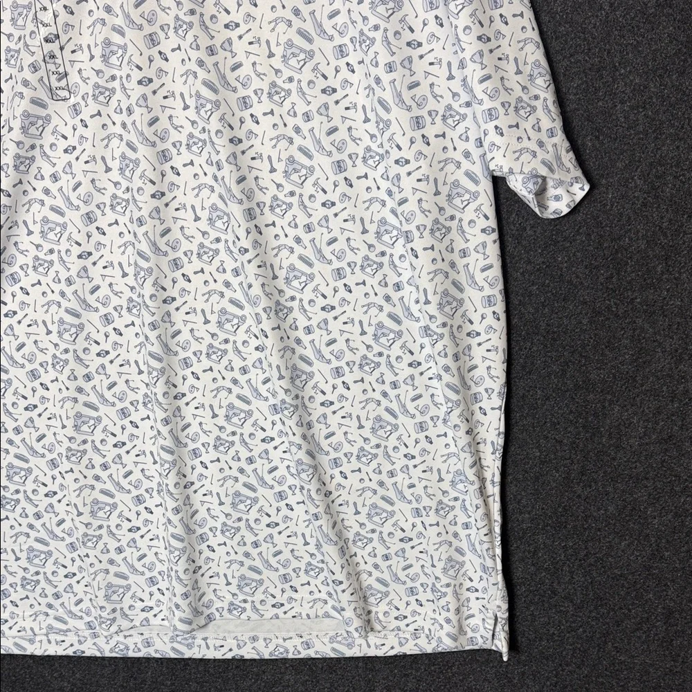 Walter Hagen Perfect 11 Mens XXL Dad Day Golf Polo Shirt Crisp White MGA11453 - Picture 5 of 8